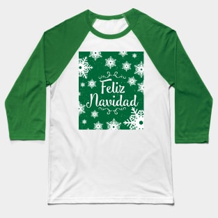 Feliz Navidad v2 Green Series Baseball T-Shirt